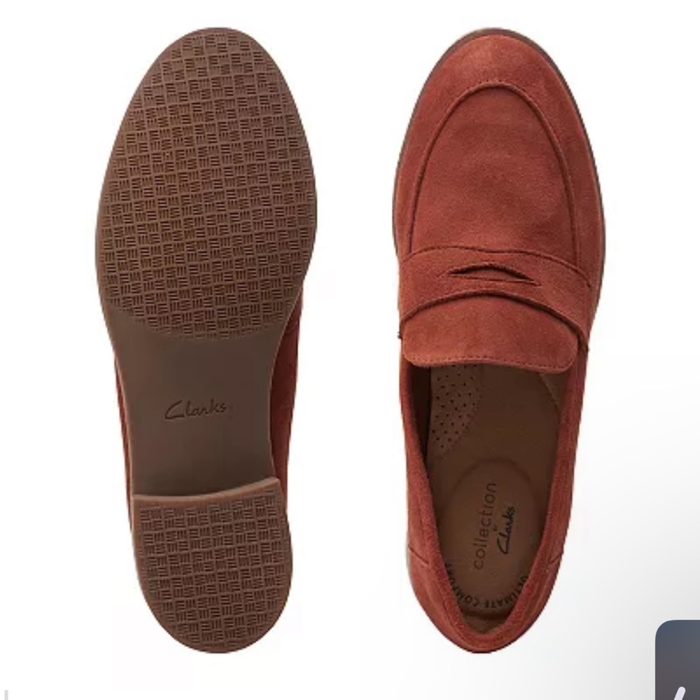 NWT Clark’s Trish Rose Loafers on Mahogany size 9